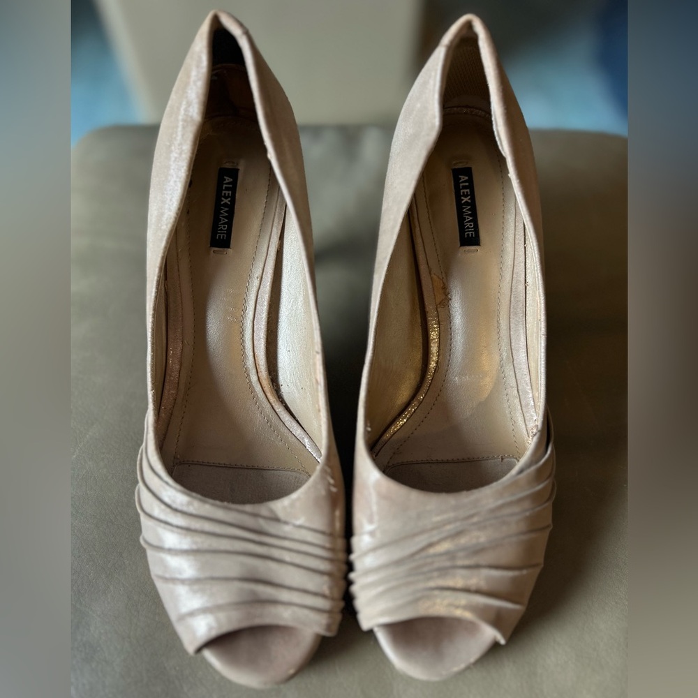 Alex Marie Women's Peep Toe Heels - Taupe